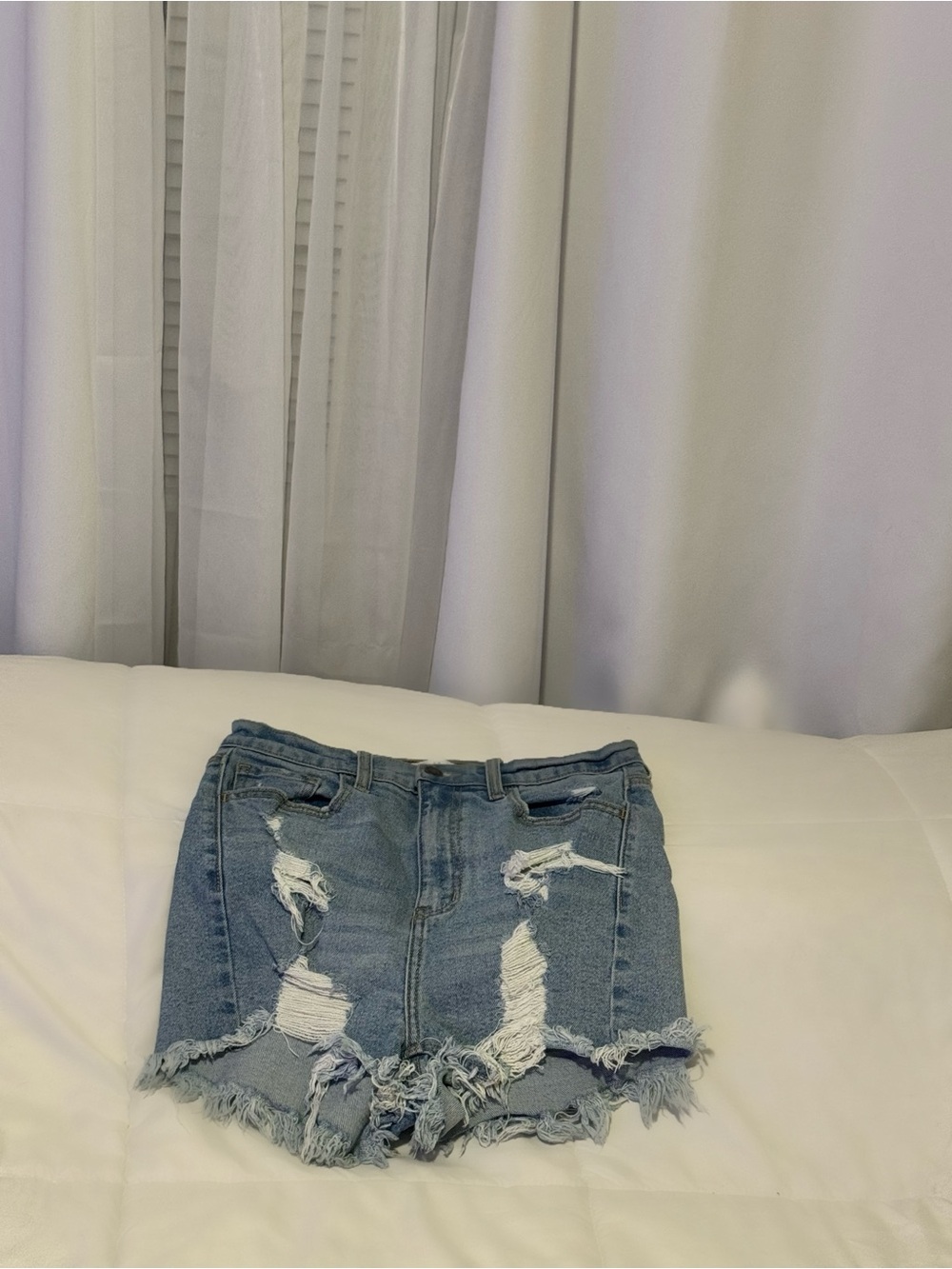 Ripped Jean Shorts